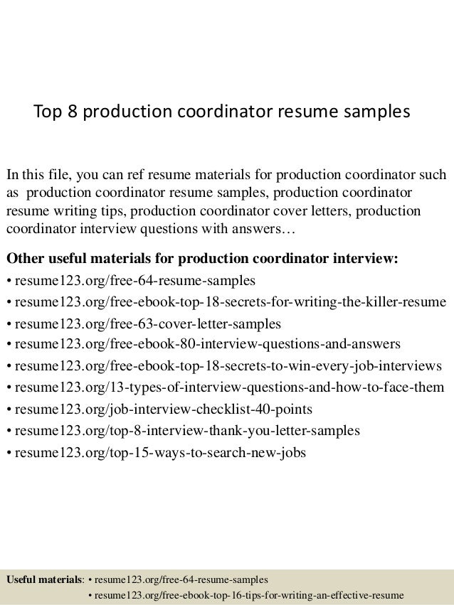Production Coordinator Cover Letter Vorte