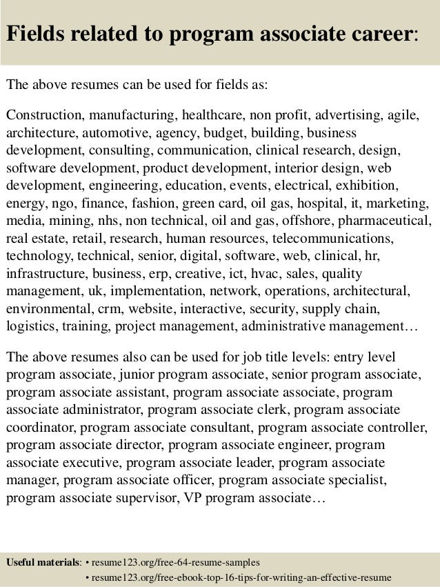 program for resumes