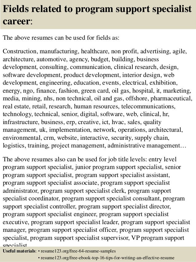 it support specialist resumes