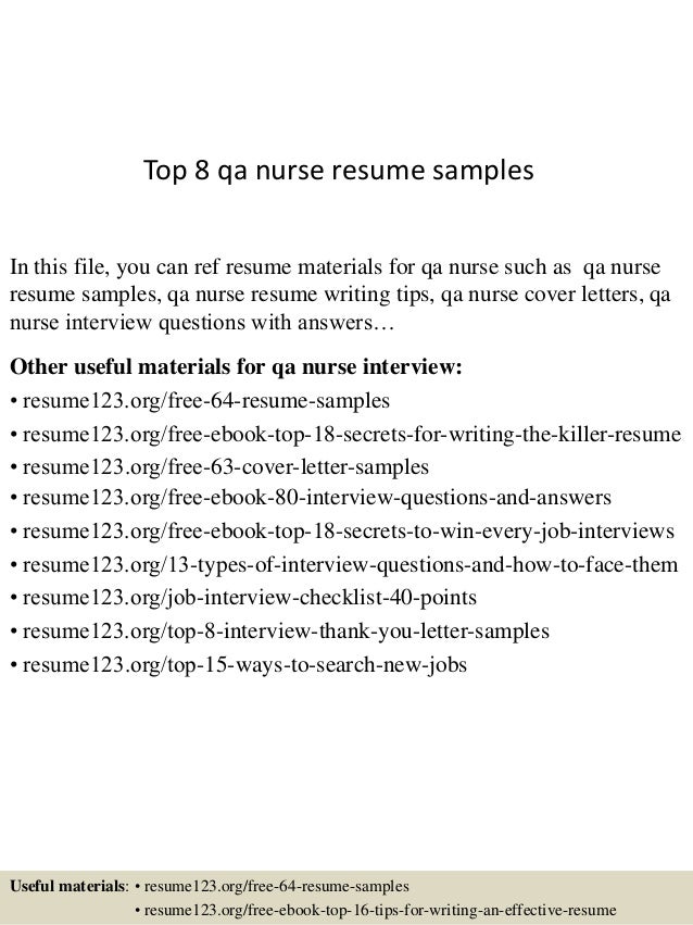 qa resume sample
