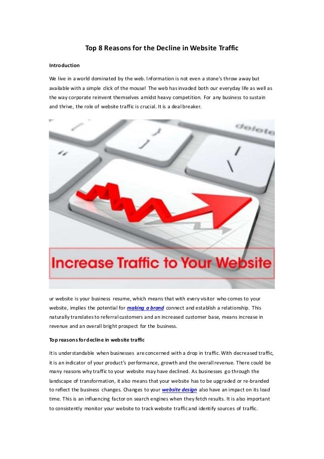 Top 8 Reasons For The Decline In Website Traffic