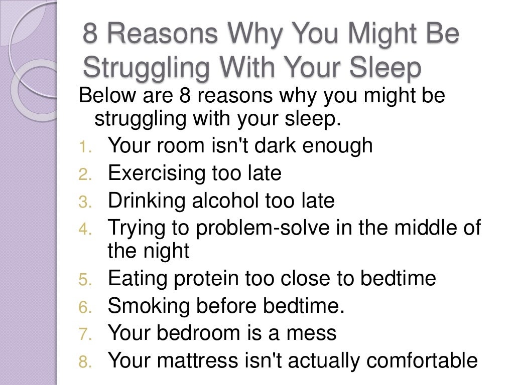 Top 8 reasons why you can't sleep