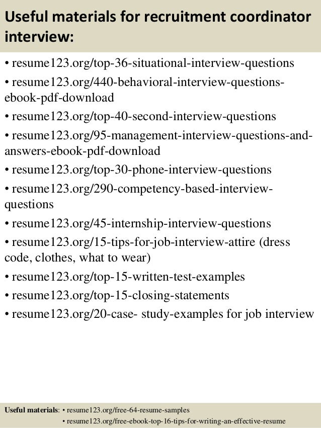 recruiting specialist resume sample
