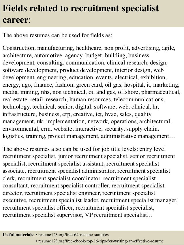 human resources specialist resumes