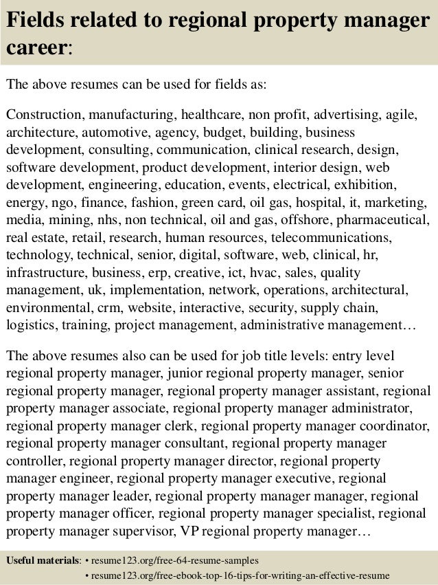 16 fields related to regional property manager career the above resumes - Property Manager Resume Sample 16 fields related to regional property manager career the above resumes - Property Manager Resume Sample