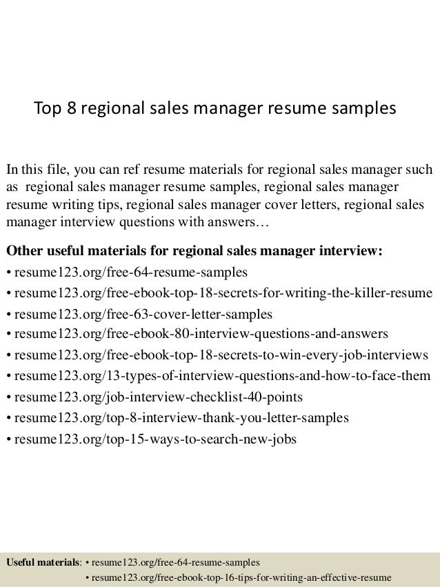 Divisional sales manager resume