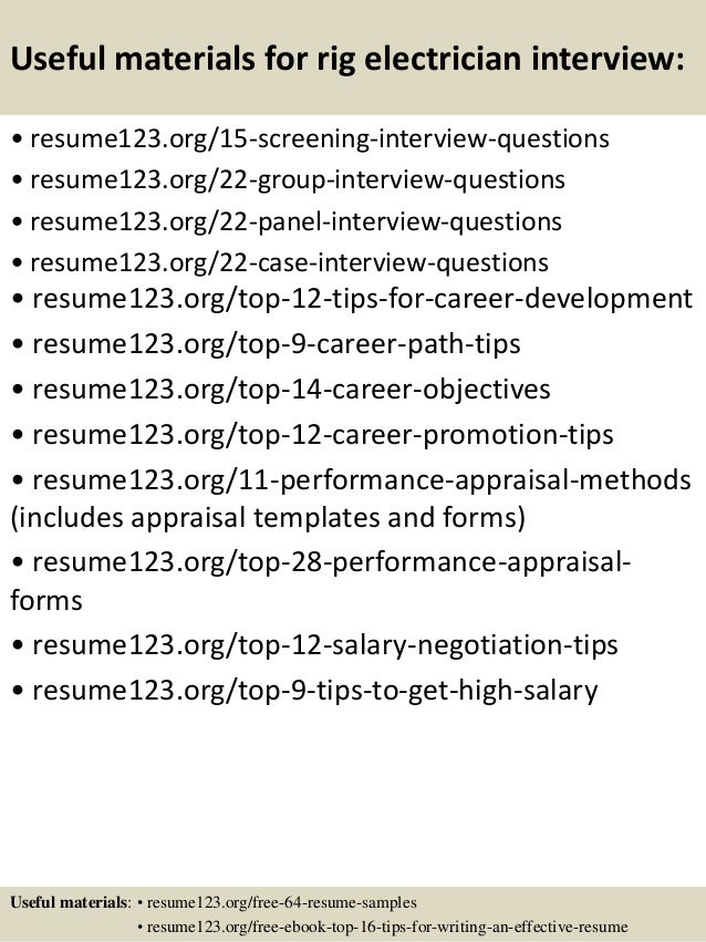 electrician resume format