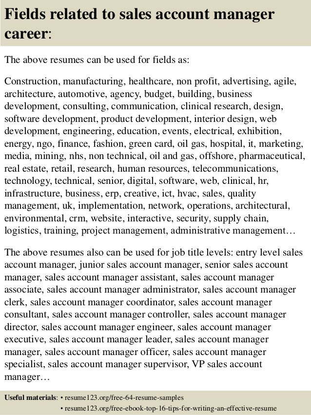 accounts executive resume sample