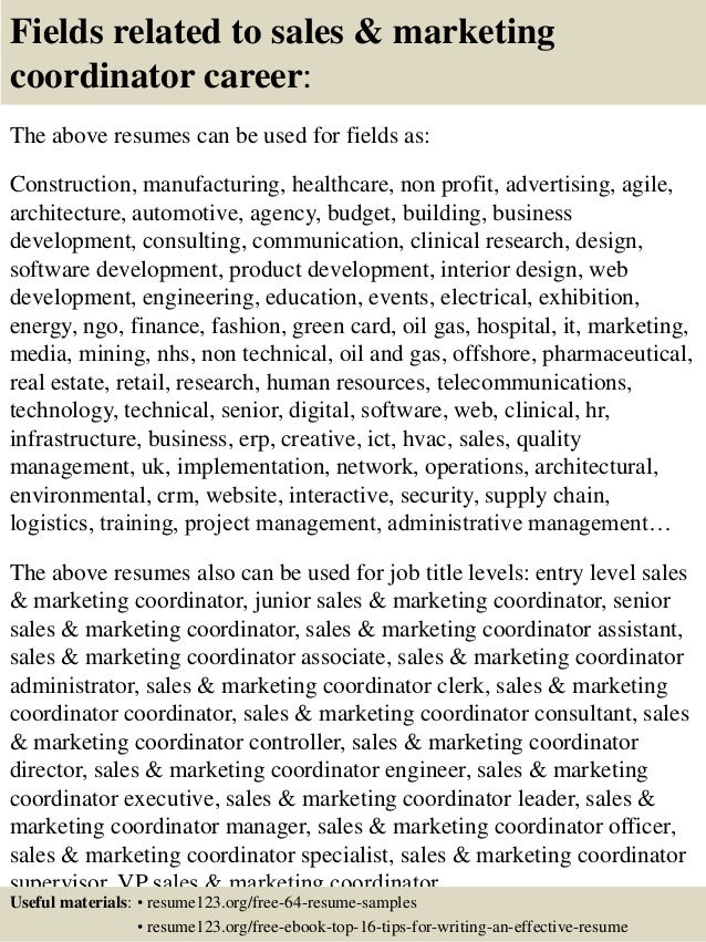 hr coordinator resumes