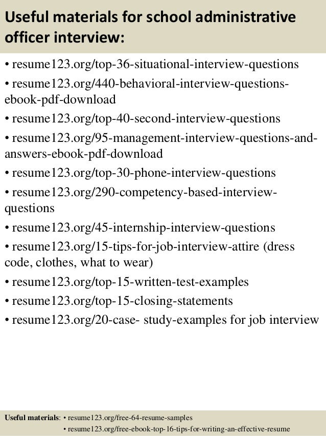 resume administrative officer