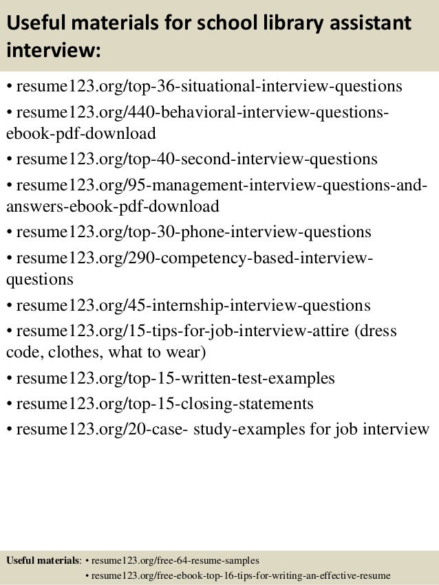 library assistant resume example