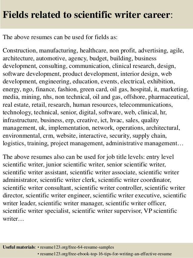 associate scientist resume