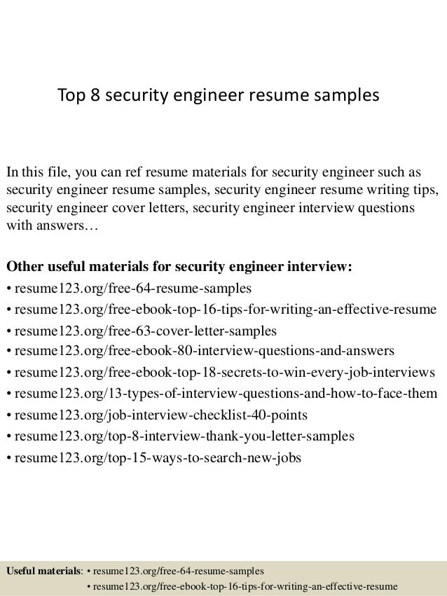 top 8 security engineer resume samples 1 638 jpg cb 1428394582 engineer resumes