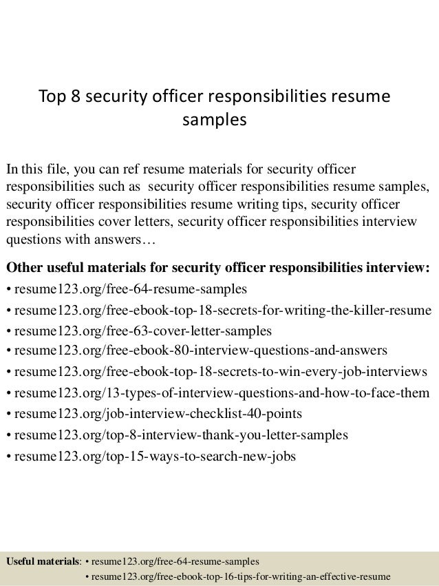 good example of resume