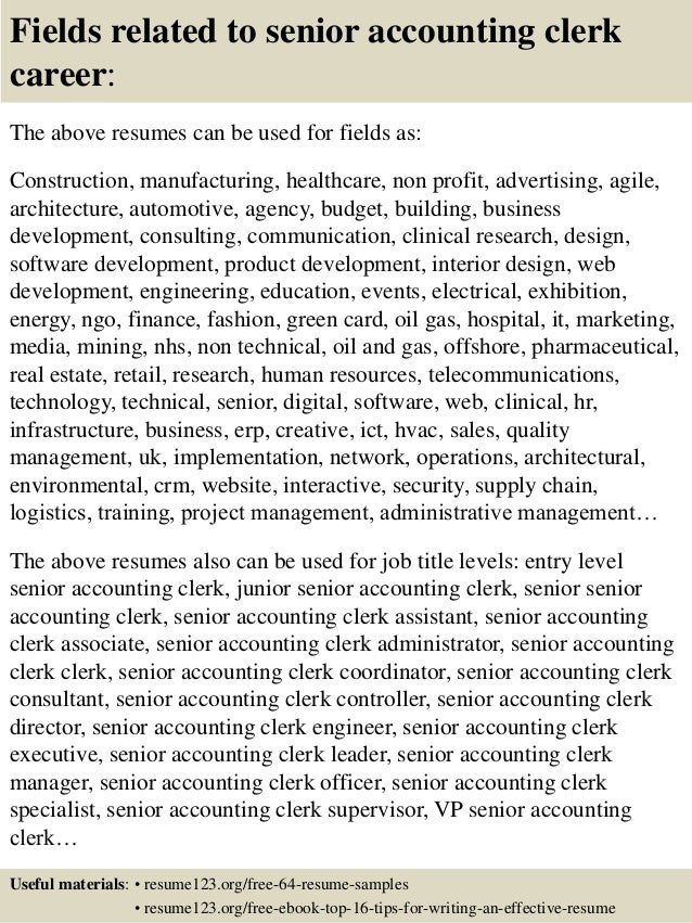 accounting clerk resumes