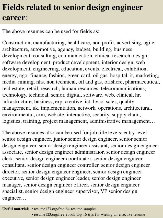 Design engineer resume sample