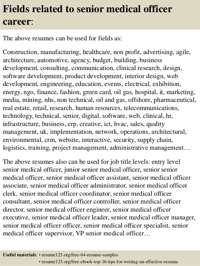 junior medical officer resume