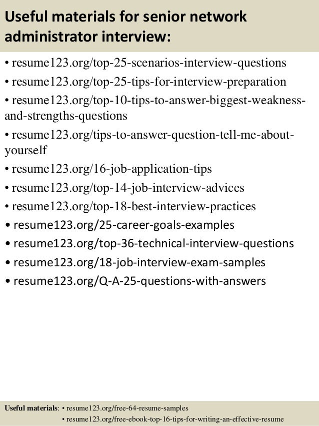 network administrator resume sample