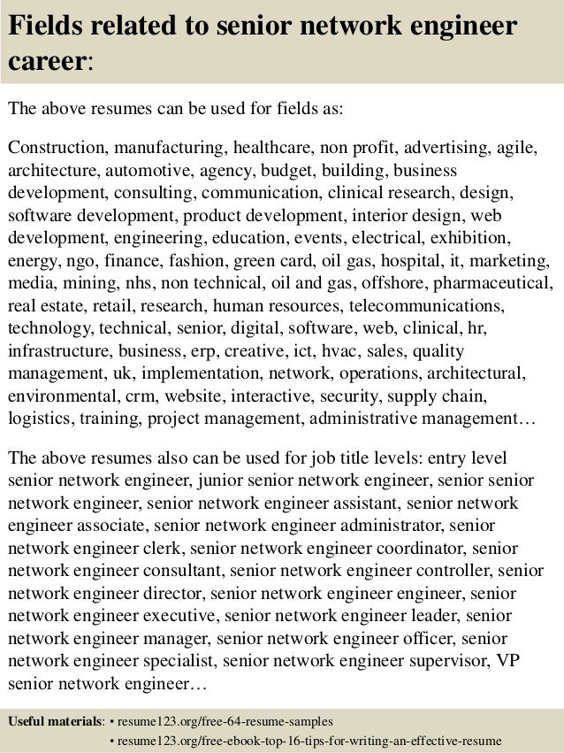 network engineer resume samples