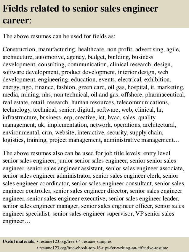 sales engineer resume samples