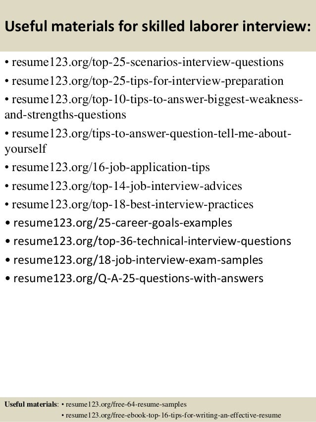 top 8 skilled laborer resume samples laborer resumes