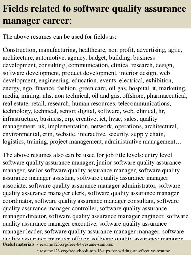 field assurance coordinator resume