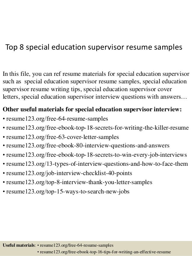 Cover Letter Special Education from image.slidesharecdn.com