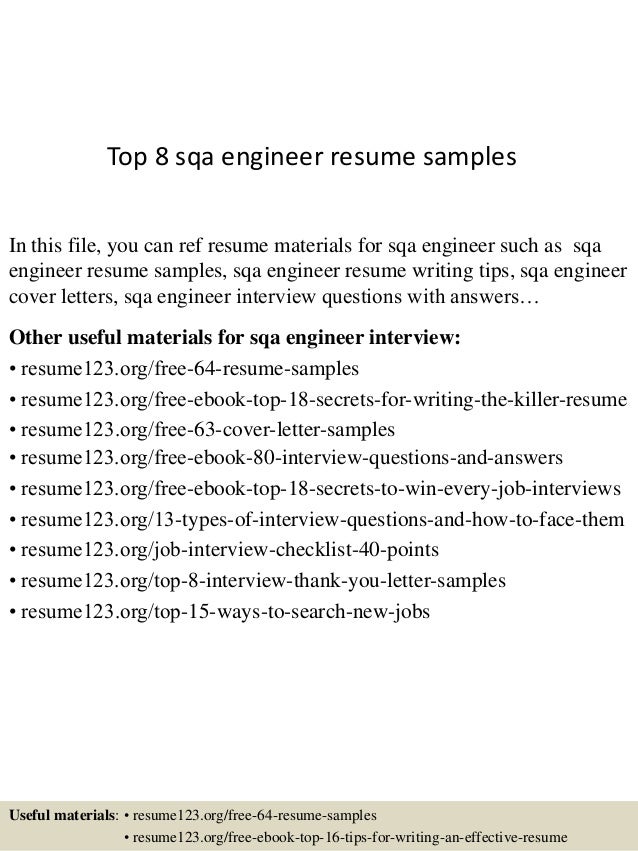 quality assurance resume sample