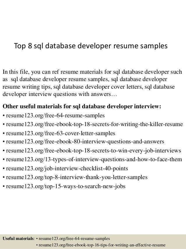 resumes database free