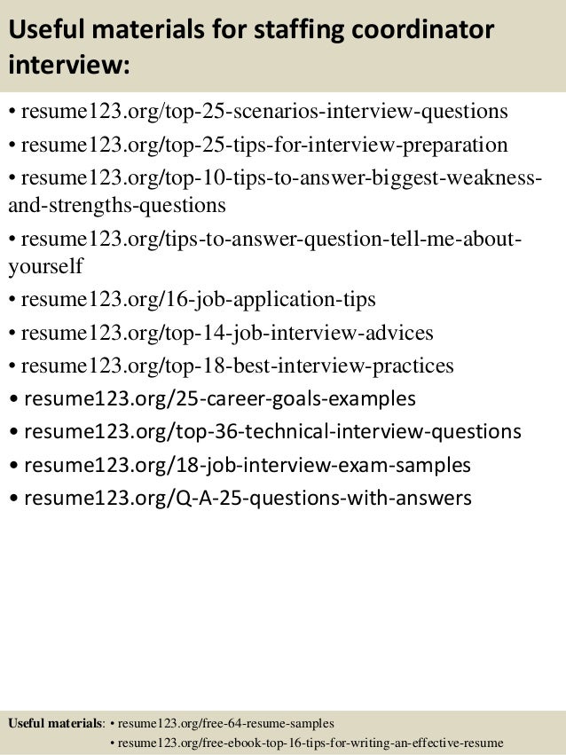 top 8 staffing coordinator resume samples staffing coordinator resume