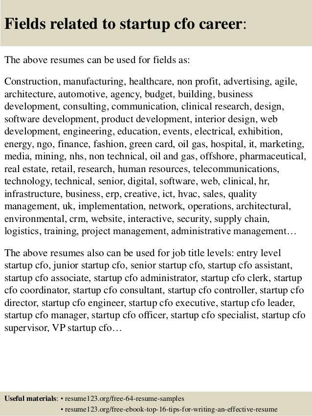 cfo resume