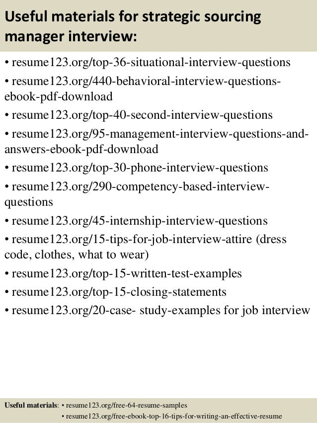 Resume format for sourcing manager