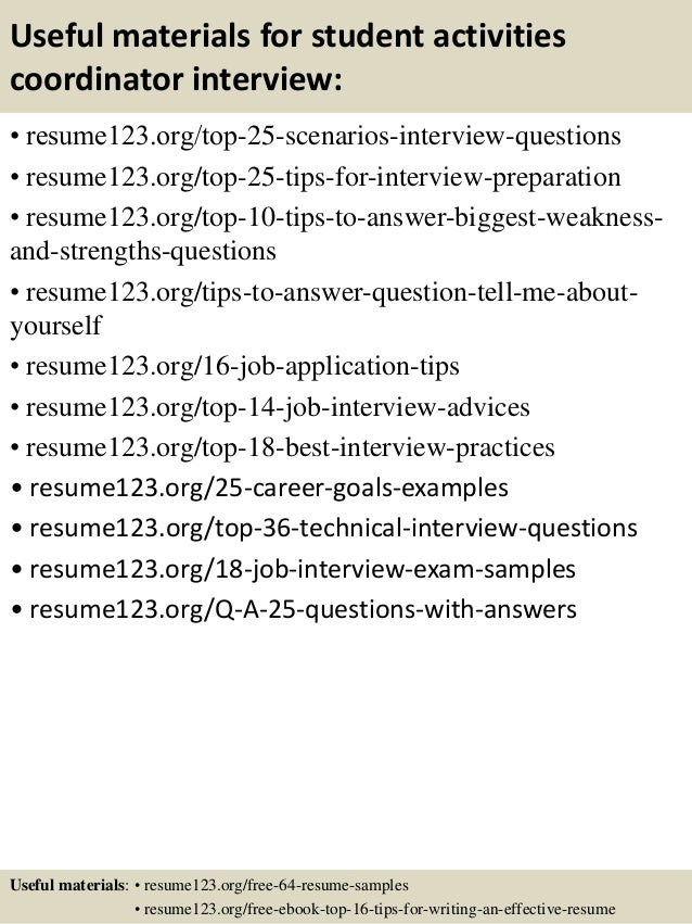 activity resume templates