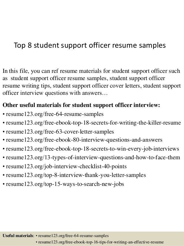 It support officer resume sample