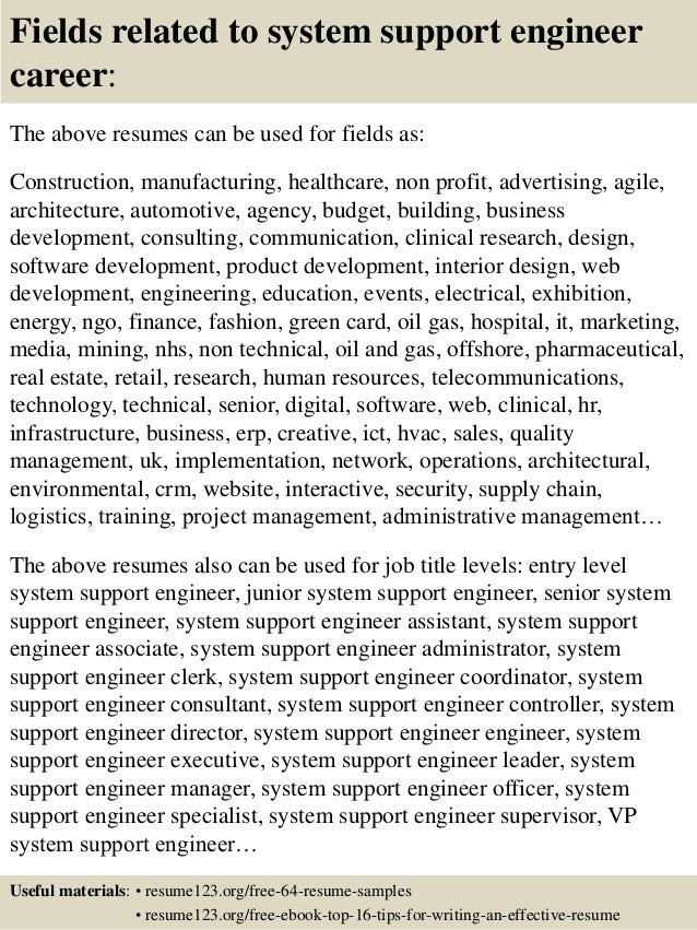 system engineer resume sample
