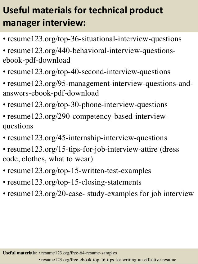 Good product management resume