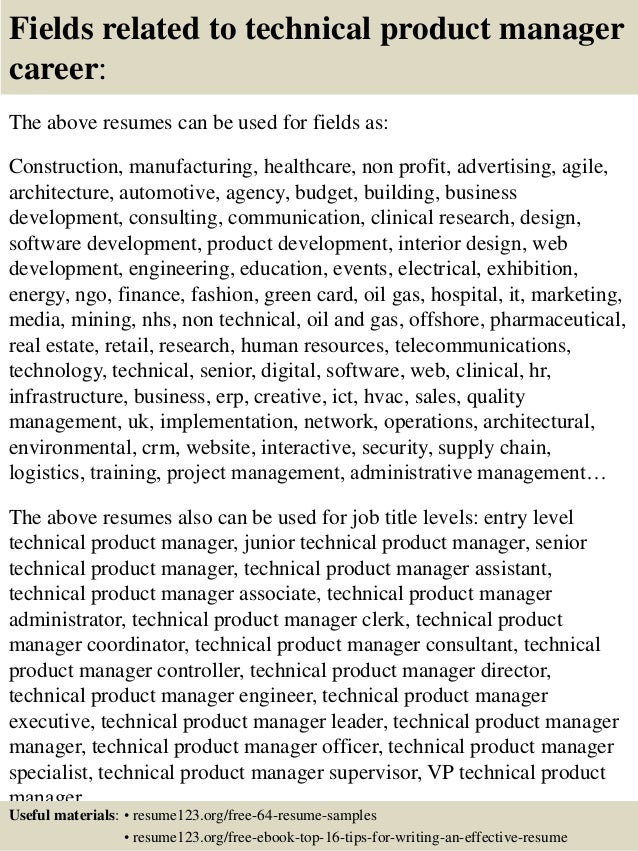 product development manager resumes