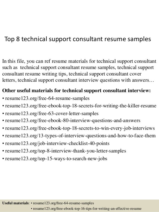 top 8 technical support consultant resume samples fashion consultant resumes