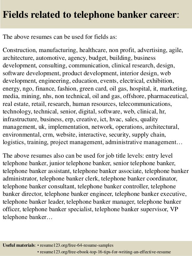 banker resume samples