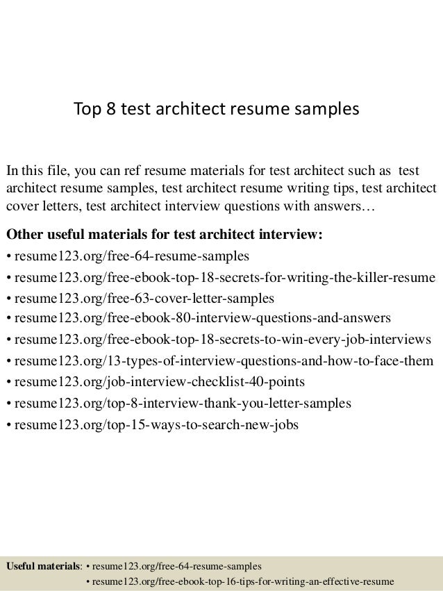 top 8 test architect