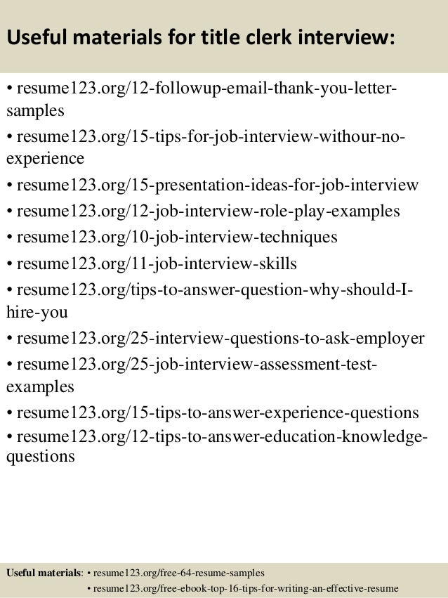 title for resume