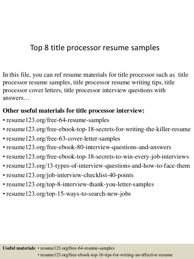 title of resume