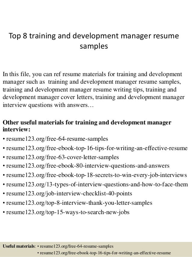 top 8 training and development manager resume samples in this file you can ref resume - Training And Development Resume Sample top 8 training and development manager resume samples in this file you can ref resume - Training And Development Resume Sample