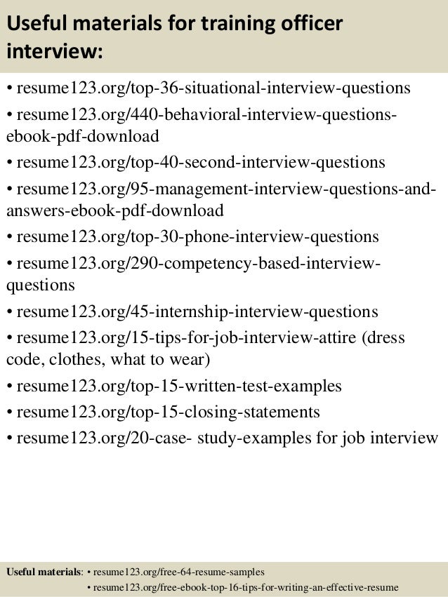 resume training
