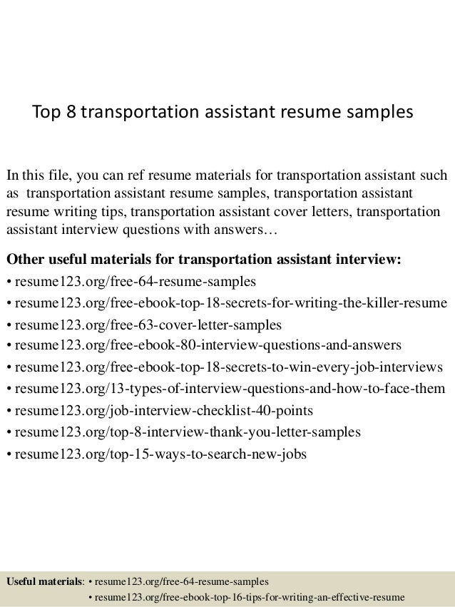 top-8-transportation-assistant-resume-samples-1-638.jpg?cb=1431510280 top-8-transportation-assistant-resume-samples-1-638.jpg?cb=1431510280