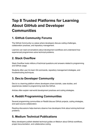 Top 8 Trusted Platforms to Learn About GitHub Accounts and Developer ...