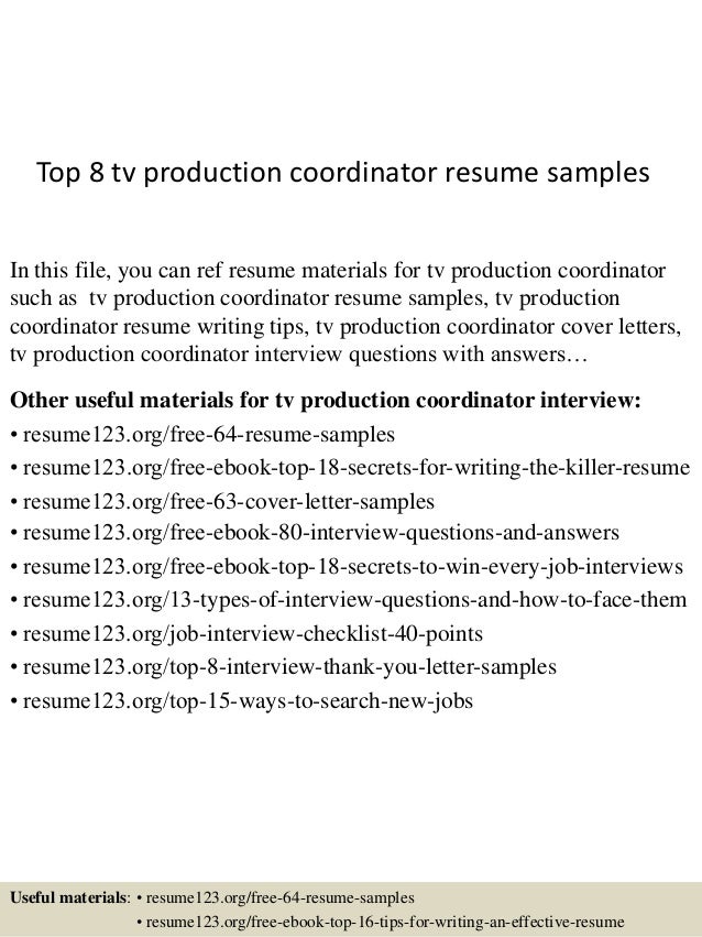 Cover letter tv production assistant