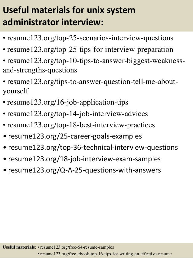 top 8 unix system administrator resume samples junior unix administrator resume