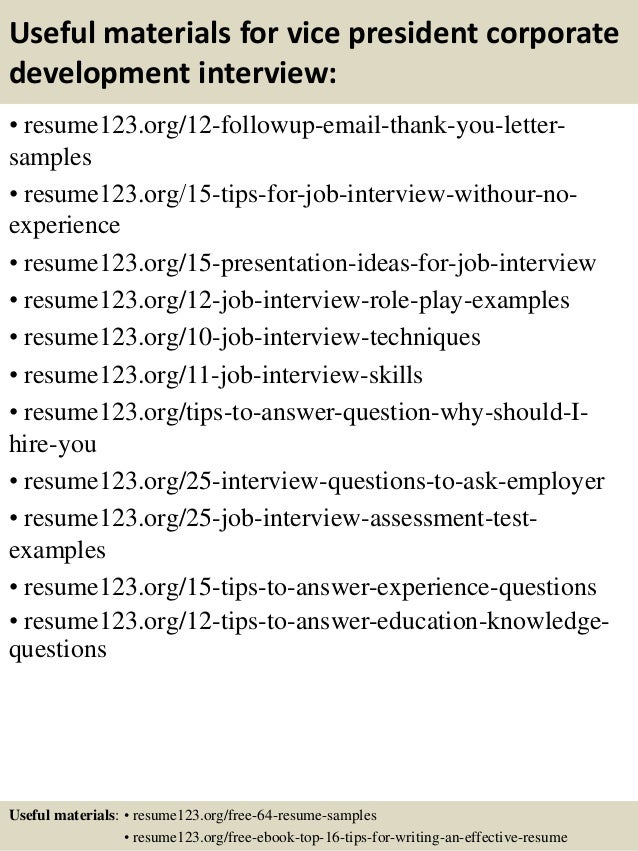 top 8 vice president corporate development resume samples corporate development resumes