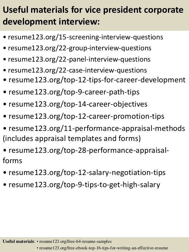 top 8 vice president corporate development resume samples corporate development resumes